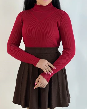 پلیور بافت یقه ایستاده هفت رنگ کد 5497