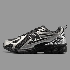 نیوبالانس 1906 مشکی نقره ای New Balance 1906R The Basement Night Chrome