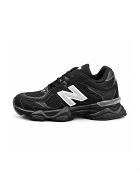 کفش کتانی مردانه مدل نیوبالانس 9060 مشکی دوخت سفید New Balance 9060