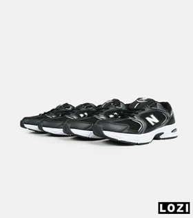 کفش کتانی زنانه و مردانه مشکی سفید NEW BALANCE 530