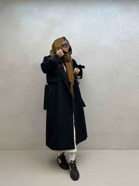 مانتو بلند 3 دکمه