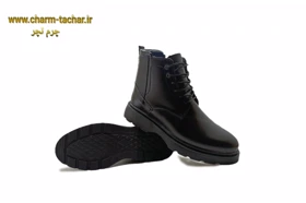 نیم بوت مردانه لوفر بندی بغل زیپ‌دار چرم طبیعی si186