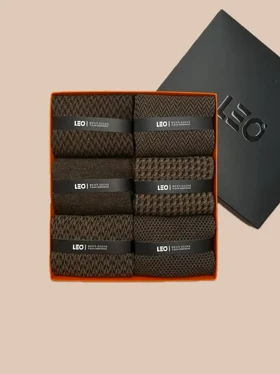 پک جوراب ساق بلند مردانه کلاسیک طرح دار LEO کد 152-156