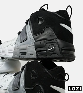 کفش کتانی مردانه و زنانه مشکی طوسی سفید NIKE Air More Uptempo '96 مدل 6537