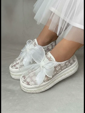 کتانی توری شکوفه