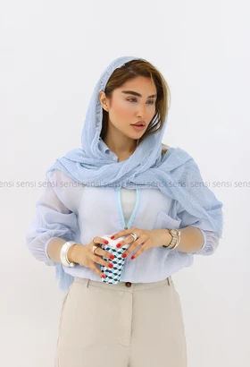 شومیز شیشه ای دوتیکه جلو زیپ کد1006023