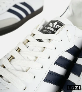 کفش کتانی مردانه و زنانه سفید سرمه ای ADIDAS Samba