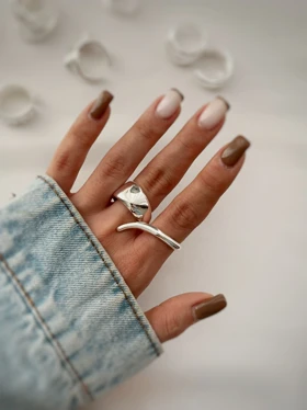 انگشترهای آبکاری نقره سری 1