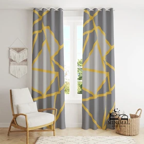 پرده اسپرت طرح هندسی مدل W5017