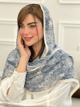 شال نخی پلیسه طرحدار سلین