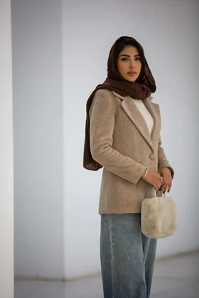 پالتو کت جناقی تک دکمه