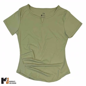 تیشرت زنانه پارچه اسپان کد 043 (سبز)