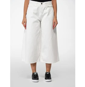 شلوار کتان زنانه کراپ فول بگ قد 90 زنانه CL3202