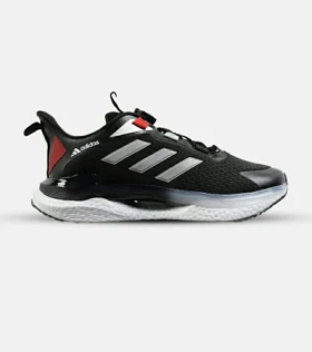 کفش کتانی زنانه مشکی سفید Adidas solar disk