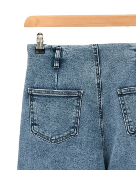 شلوار جین واید لگ آبی