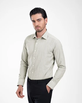 پیراهن مردانه راه راه ریز کد 1862