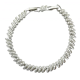 دستبند زنانه طرح جواهری با نگین های درخشان ژوپینگ