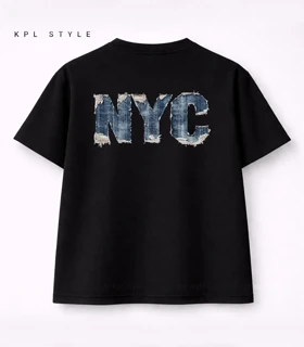 تیشرت باکسی یونیسکس طرح NYC کد 1206