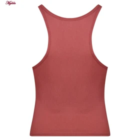 کراپ تاپ زنانه مدل بند سیلیکونی پددار آجری کد 4980