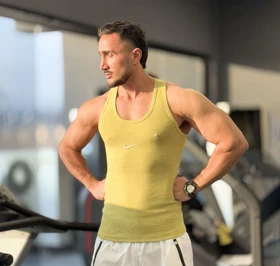 رکابی تنک تاپ قهرمانی کبریتی نایک سبز