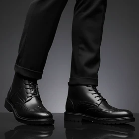 نیم بوت مردانه COCO مشکی مدلSalivan