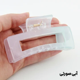 کلیپس دخترانه مدل مستطیل ساده دو رنگ (صورتی آبی)