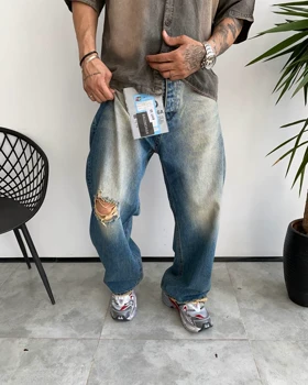 شلوار فول بگ کثیفشور زانو زاپ BALENCIAGA
