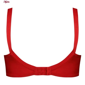 سوتین زنانه سوزنی کش باریک مدل بدون فنر قرمز کد 5056