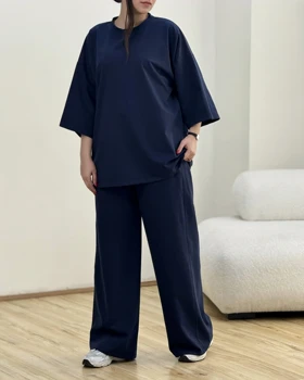 ست تیشرت و شلوارگلکسی قواره دار