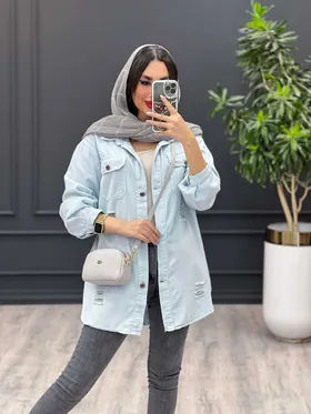 مانتو کتان رنگی زاپ‌دار