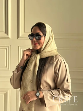 روسری حریرگلدوزی پاپیون