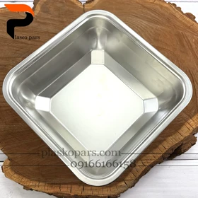 لگن استیل مربع سایز 26