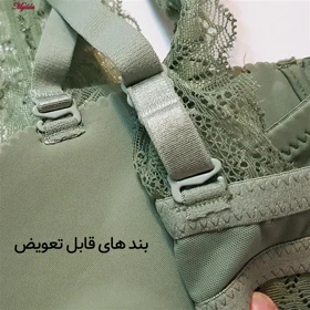 سوتین زنانه بدون فنر مدل پوش آپ بند متحرک رنگ سبز ماییلدا کد 5247-833