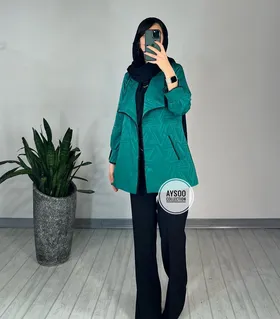 مانتو ژاکارد مروارید دوزی