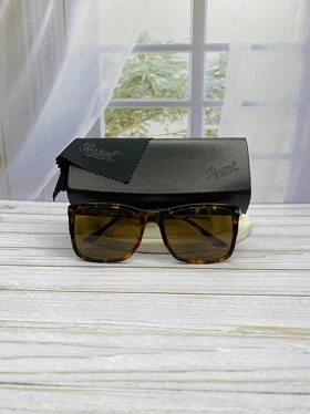 عینک آفتابی پرسول مدل PO3226/S فریم استات و کائوچو، عدسی شیشه‌ای UV400 با وضوح دید حرفه‌ای