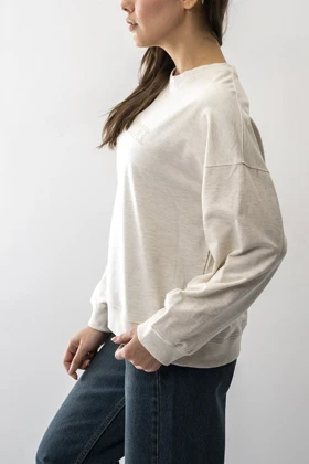 تیشرت آستین بلند بیسیک چاپی زنانه