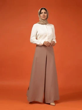 دامن شلواری زنانه مجلسی فاق بلند کرپ 10102