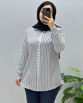شومیز مانتویی لینن تینا