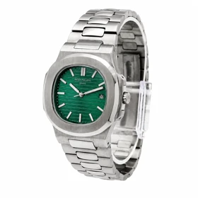 ساعت مردانه پتک فیلیپ سیلور صفحه سبز مدل Patek-6039-G