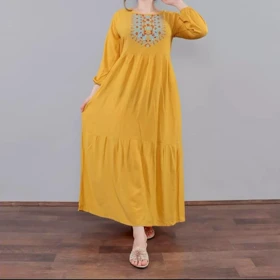 پیراهن ساحلی نقش دار طرح آیدا 3981