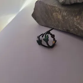 انگشتر استیل فری سایز پروانه ای مشکی