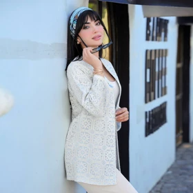 کت مزونی گیپوری ( ترکیب دانتل با لینن)