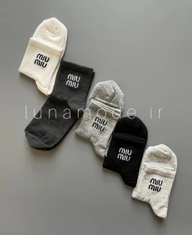 جوراب نیم ساق زنانه میو میو ملانژ