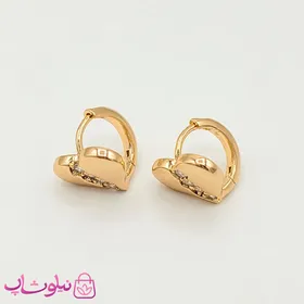 گوشواره ژوپینگ مدل قلب شکسته نگین‌دار
