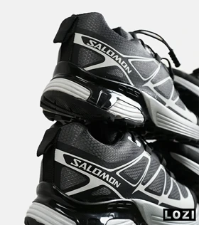 کفش کتانی خاکستری سفید مشکی Salomon xt-6