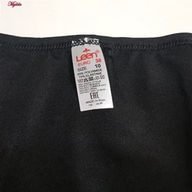 شورت زنانه لین مدل اسلیپ جلو تور مشکی کد 4681-602