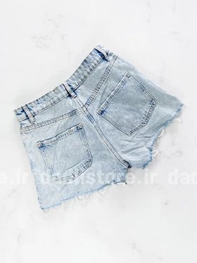 شورتک کوتاه جین زاپ‌دار Zara