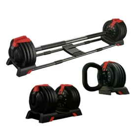 ست دمبل، هالتر و کتل بل متغیر بدنسازی طرح بوفلکس مدل Multifunction Adjustable سه کاره بسته یک عددی