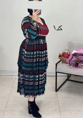 پیراهن حریر مزونی