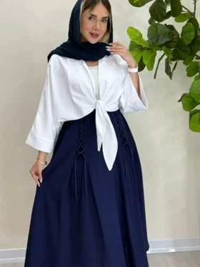 شومیز دامن جلوگره